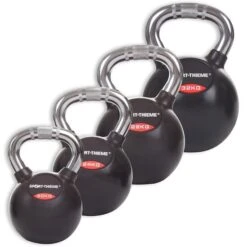 Sport-Thieme Kettlebell-Set "Gummiert Mit Chrom-Griff" -Fitnessserien Laden 132 0927